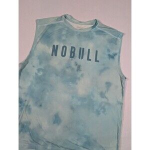 NOBULL Sleeveless Tank Top Tie Dye Blue Green Training Shirt Athletic Mens XL